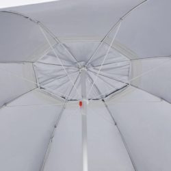 Strandparasoll med sidevegger antrasitt 215 cm