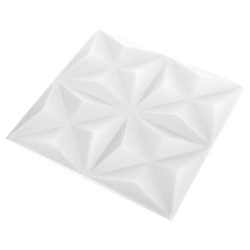 vidaXL 3D-veggpaneler 24 stk 50×50 cm origami hvit 6 m²