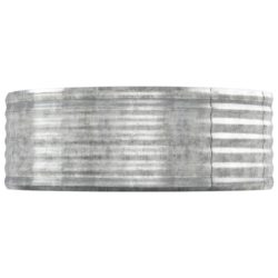 Høybed pulverlakkert stål 544x100x36 cm sølv