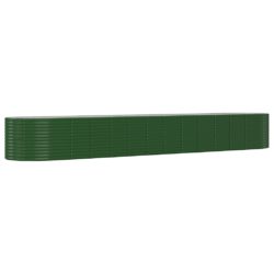 Høybed grønn 507x100x68 cm pulverlakkert stål