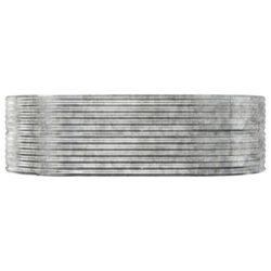 Høybed sølv 212x140x68 cm pulverlakkert stål