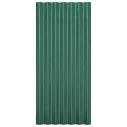 vidaXL Takpaneler 36 stk pulverlakkert stål grønn 80×36 cm