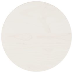 Bordplate hvit Ø30×2,5 cm heltre furu