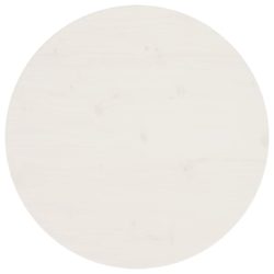 vidaXL Bordplate hvit Ø60×2,5 cm heltre furu