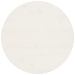 vidaXL Bordplate hvit Ø70×2,5 cm heltre furu