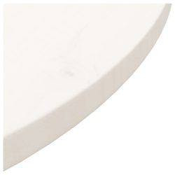 Bordplate hvit Ø70×2,5 cm heltre furu