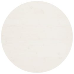 vidaXL Bordplate hvit Ø90×2,5 cm heltre furu