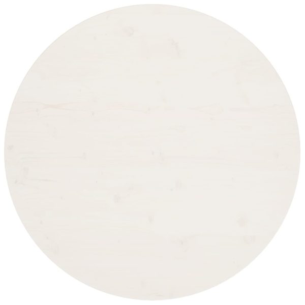 vidaXL Bordplate hvit Ø90×2,5 cm heltre furu