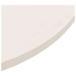 Bordplate hvit Ø90×2,5 cm heltre furu