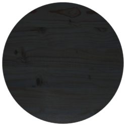 vidaXL Bordplate svart Ø40×2,5 cm heltre furu