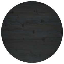 vidaXL Bordplate svart Ø60×2,5 cm heltre furu