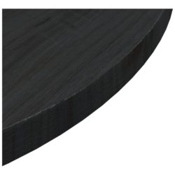 Bordplate svart Ø60×2,5 cm heltre furu