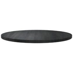 Bordplate svart Ø70×2,5 cm heltre furu