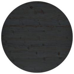 Bordplate svart Ø90×2,5 cm heltre furu