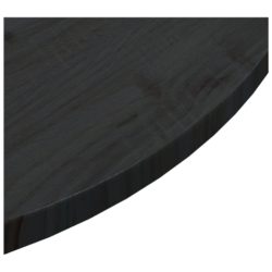 Bordplate svart Ø90×2,5 cm heltre furu