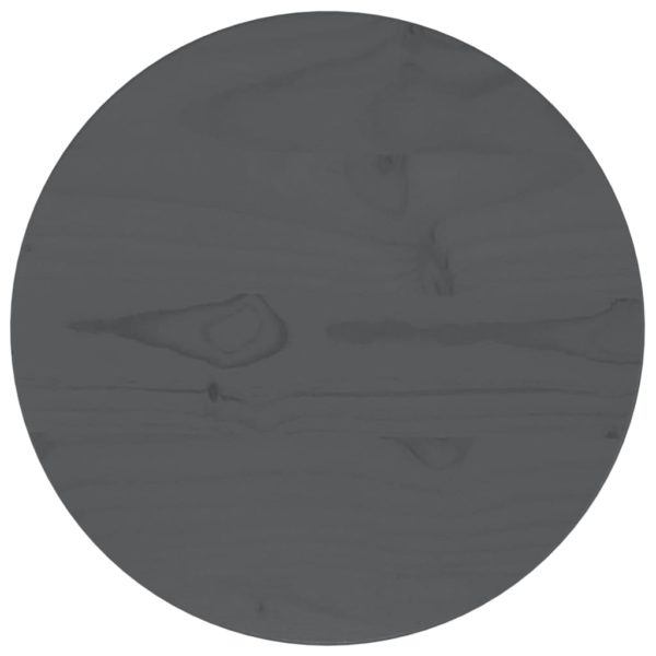 vidaXL Bordplate grå Ø30×2,5 cm heltre furu
