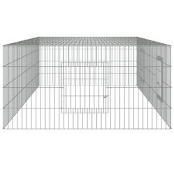 vidaXL Kaninbur med 2 paneler 220x110x55 cm galvanisert jern
