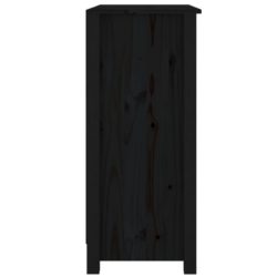 Skjenk svart 70x35x80 cm heltre furu