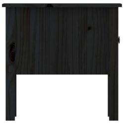 Sidebord 2 stk svart 50x50x49 cm heltre furu