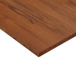 Firkantet bordplate mørkebrun 90x90x1,5 cm behandlet heltre eik