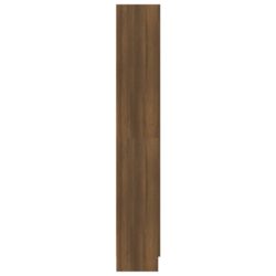 Bokhylle brun eik 82,5×30,5×185,5 cm konstruert tre