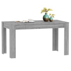 Spisebord grå sonoma 140×74,5×76 cm konstruert tre
