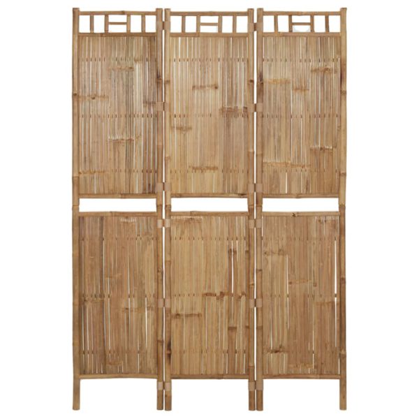 vidaXL Romdeler 3 paneler bambus 120×180 cm