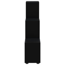 Bokhylle svart 107 cm konstruert tre