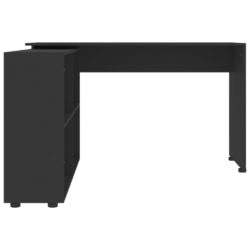Skrivebord hjørne svart konstruert tre
