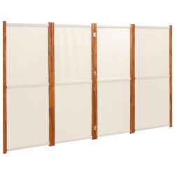 Romdeler 4 paneler kremhvit 280×180 cm