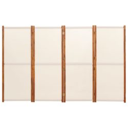 Romdeler 4 paneler kremhvit 280×180 cm