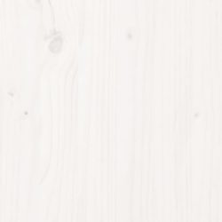 Sengegavl hvit 146x4x100 cm heltre furu