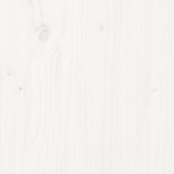 Sengegavl hvit 140,5x4x100 cm heltre furu