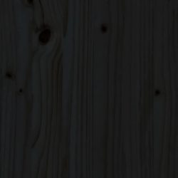 Sengegavl svart 205,5x4x100 cm heltre furu