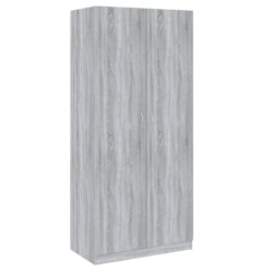 Garderobe grå sonoma 90x52x200 cm konstruert tre