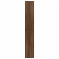 vidaXL Vitrineskap brun eik 82,5×30,5×185,5 cm konstruert tre