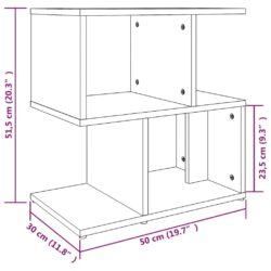 Nattbord 2 stk grå sonoma 50x30x51,5 cm konstruert tre