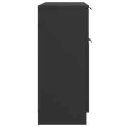 Sidebord svart 60x30x70 cm konstruert tre