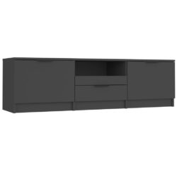 TV-benk svart 140x35x40 cm konstruert tre