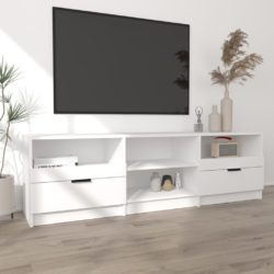 TV-benk hvit 150×33,5×45 cm konstruert tre