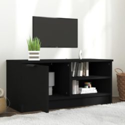 TV-benk svart 80x35x36,5 cm konstruert tre