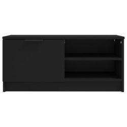 TV-benk svart 80x35x36,5 cm konstruert tre