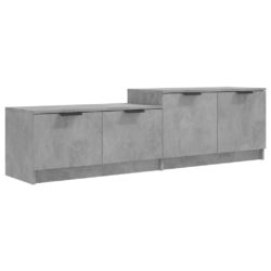 TV-benk betonggrå 158,5x36x45 cm konstruert tre