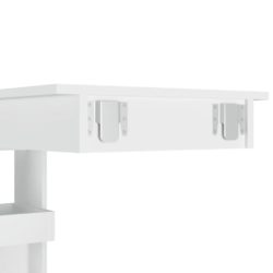 vidaXL Veggmontert barbord hvit 102x45x103,5 cm konstruert tre