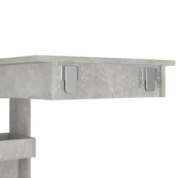 Veggmontert barbord betonggrå 102x45x103,5 cm konstruert tre
