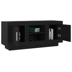 TV-benk svart 102x35x45 cm konstruert tre