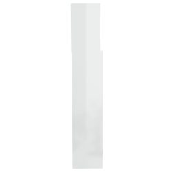 Sengegavlskap høyglans hvit 200x19x103,5 cm