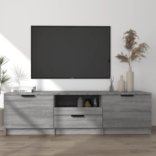TV-benk grå sonoma 140x35x40 cm konstruert tre