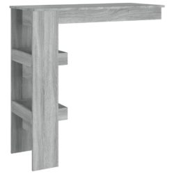 Veggmontert barbord grå sonoma 102x45x103,5 cm konstruert tre