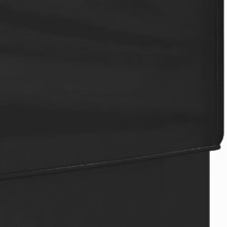 Sammenleggbart festtelt med sidevegger svart 2×2 m